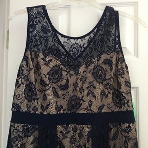 Navy Blue Lace Dress
